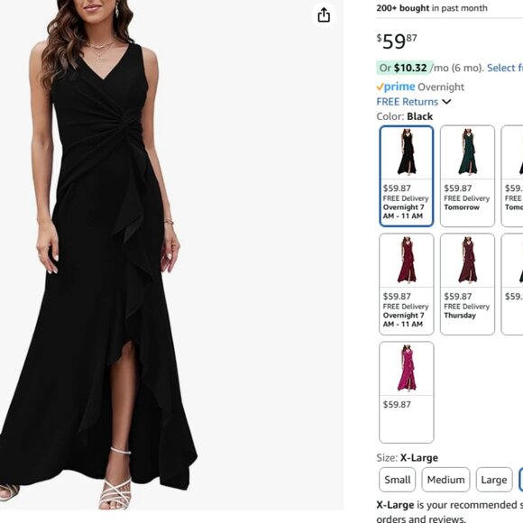FQA from Amazon Dresses & Skirts - Black Formal Gown